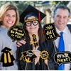 Nenluny 2025 Graduation Photo Booth Props Black Gold Graduation Photo