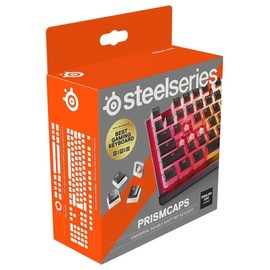 SteelSeries PrismCaps – Double Shot Pudding-style Keycaps – Durable PBT Thermoplastic – Compatible with Most Mechanical Keyboards – MX Stems – Black (UK Layout)