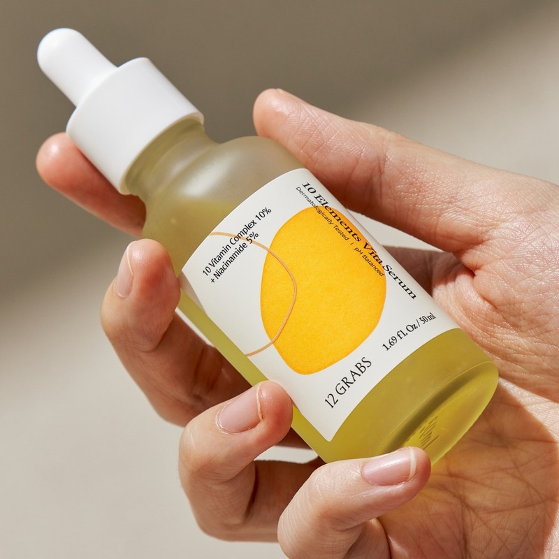1+1 12Grabs Vitamin C Vitamin Acne Whitening Serum Ampoule 50ml