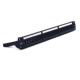 VCE 24 Port Patch Panel, 1U Blank Cat6 Rackmount Panel for RJ45, HDMI, Coax, Speaker Keystones, 19 inch, 1 Pack