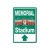 Memorial Stadium - Retro Style Direction Sign