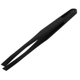 sourcing map 12cm Long Anti Static Plastic 6mm Width Flat Tip Tweezer Nipper