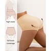 YDQ Women's High Waisted Cotton Underwear Stretch Tummy Control Underwear