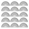 15-Piece Semicircular Protractor, Plastic Transparent Protractor, Student Painting Tools, 180-Degree