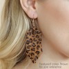 Simple Genuine Leather Geometric Drop Earrings - Bohemian Lightweight Hook