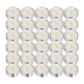 UNBREAKABLE - Tea Light Candles 30 Pack – Unscented Long Lasting 2.5 Hour Burn – White Smokeless Tealights for Decoration, Holiday, Party, Wedding, Home Use