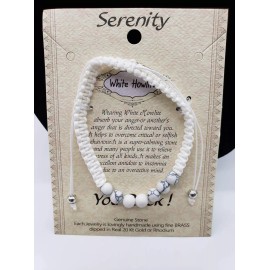 Lauren Spencer White Howlite Serenity Women's Cord Bracelet