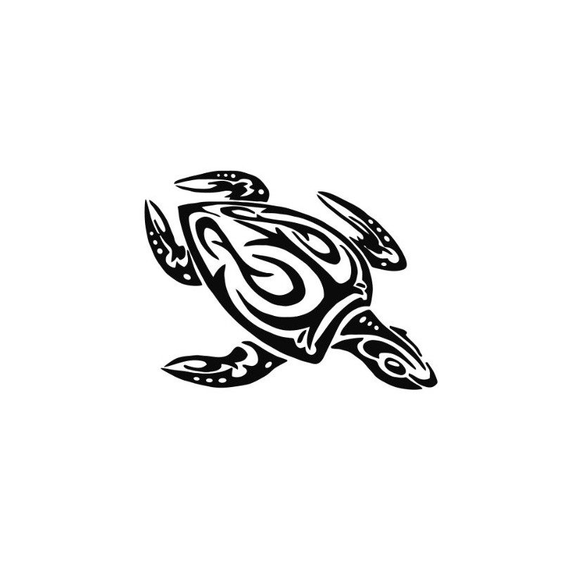 Sea Turtle Tribal Water Monster Vinyl Window Decal Sticker Honu