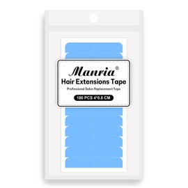 Manria Hair Extension Tapes, Hair Tapes for Extensions, Double Sided Hair Tape Professional Salon Tapes for Hair Extensions Blue 4cm*0.8cm 180 PCS