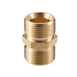 VekAuto Pressure Washer Connector, 14 mm M22 x 1.5 to M22 x 1.5 Male Adapter Brass Screw Hose Connector Universal for Pressure Washers in Copper Tone