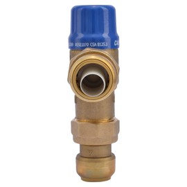 Cash Acme 3/4 Inch HG110-D Thermostatic Mixing Valve with SharkBite Union Connections, Brass Plumbing Fitting, 24505