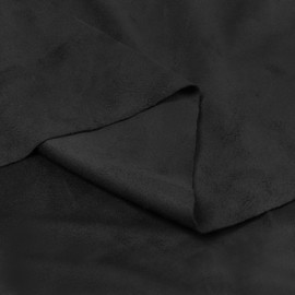Upholstery Suede Fabric Soft & Smooth Suede Cloth Double-Sided Suede Material Furniture and Car Upholstery for Sofa,Chairs,Pillows,Vehicle Door Panel, Roof (12inchx60inch, Black)
