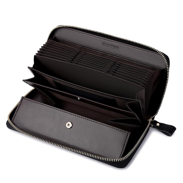 Doodeka Women's Long Wallet, Genuine Leather, Garson, Men's, Skimming, Large