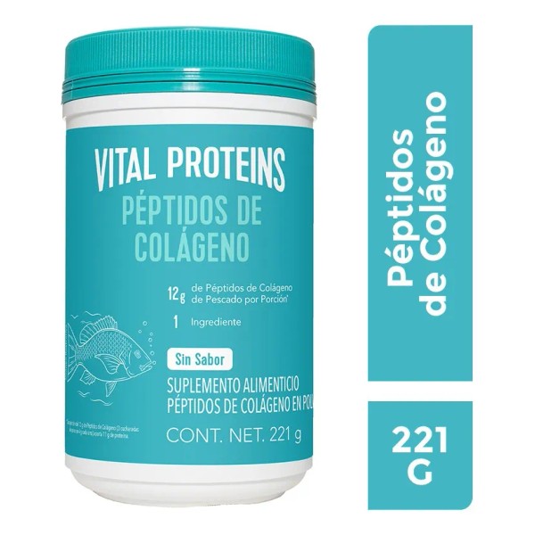 Péptidos De Colágeno Vital Proteins En Polvo Sin Sabor 221g