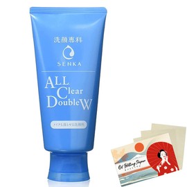 Senka All Clear Double Facial Wash W - 120 g Blotting Paper Set