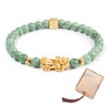 AROUROUA Fengshui Wealth Bracelet Green Real Jade Bracelets For Women