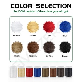 Extra Strong Upholstery Thread,FIVEIZERO Black 330 Yards Bonded Nylon Thread for Denim Leather,Craft,Machine,DIY and Home (2 Pack)