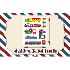 OriniPlay 192PCS Colorful Train Tattoos Temporary Stickers Suitable for transportation Themed Birthday Party Favors Supplies Decorations Goodie Bag Stuffers (24 Sheets)
