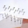 Sanfenly 20Pcs 16G Hypoallergenic Stainless Steel Lip Studs Labret Piercing