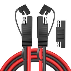 Goupchn SAE Extension Cable 10AWG 1ft Quick Disconnect Wire Harness with SAE Polarity Reverse Adapter for Automotive, Solar Panel, Motorcycle, Cars, Tractor