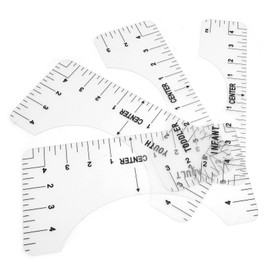 SoarUp Regla de Camiseta, Regla de Costura portátil, Regla de medición de Ropa para Adultos, jóvenes, niños pequeños, Ropa para prensado en Caliente/sublimación/serigrafía