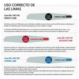 Lote De 3 Limas Gc , Uñas Acrilicas , 100150180                                                                                                       