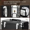 ZEDKEHO Vinyl Record Storage Box with Lock, Holds 35+ LP