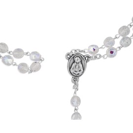 Venerare Traditional Catholic Seven Sorrows Rosary (Clear Crystal)