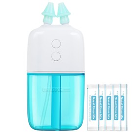 ronfnea Mini Nasal Irrigation System with 30 Saline Packets – Dual Speed and Auto Waste Collection – Portable and Travel-Friendly Nasal Irrigator – Nasal Cleaner for Sinus Relief Nasal Rinse Machine