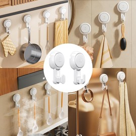 Boxonly Thick Hook – Single Suction Cup Hook, Heavy-Duty Towel Holder, Waterproof and Reusable, for Bathroom and Kitchen – 1 Pack