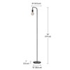 Globe Electric 12937 Holden 70" Floor Lamp, Black, Satin Finish,