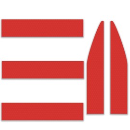 Pack of 5 Pcs Bumper Car Trunk Reflective Strips， Car Rear Reflective Patch， Suitable for Most Cars, Trucks, Suvs, Reflective Scratch-Resistant Waterproof (Diamond Red)