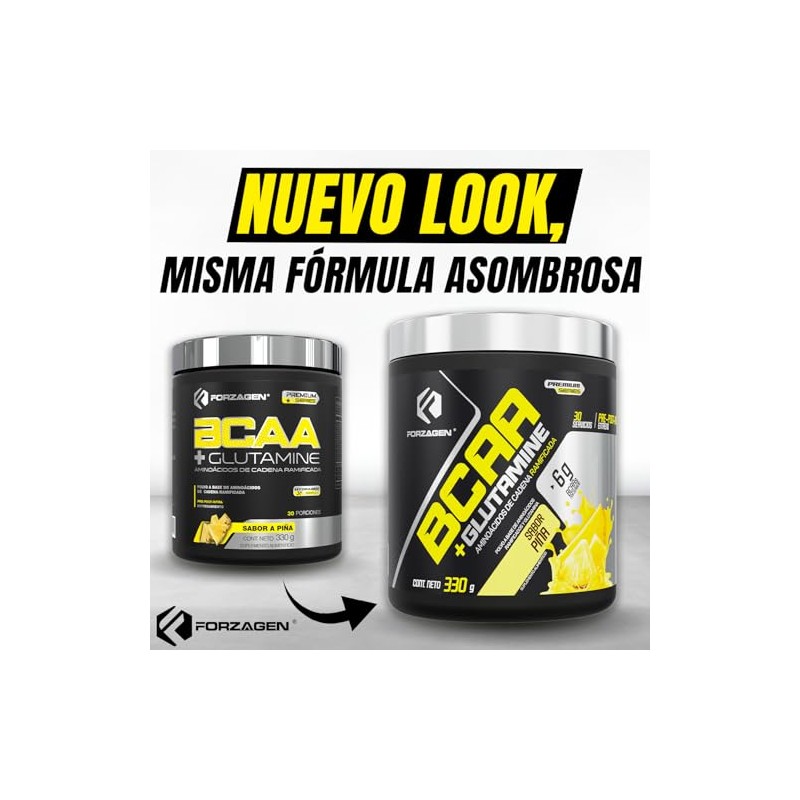 Forzagen Aminoácidos Bcaa Glutamine Glutamina Servicios Sabor Piña Post Intra