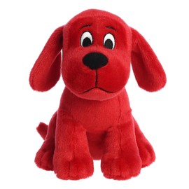Aurora® Playful Clifford® Sitting Clifford Stuffed Animal - Childhood Nostalgia - Lasting Companionship - Red 8 Inches