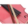 BRLUCKY Home New 1/4 Acoustic Violin Case Bow Rosin Pink