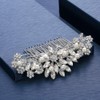 Hapibuy Crystal Wedding Hair Comb Bridal Hair Comb Pearl Wedding