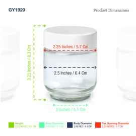 Euro Cuisine Glass Jars for Yogurt Maker, Set of 8