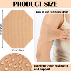 Geiserailie 50 Pcs Arm Lift Tape Waterproof Arm Lifting Tape Body Precut Adhesive Patches for Women Saggy Loose Skin Flabby Arms Back Fat Belly(Octagon)
