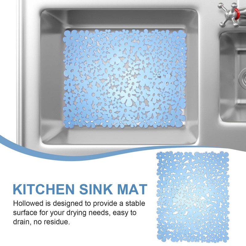 GLEAVI Kitchen Mat Sink Mat Chopsticks Support Simple Pvc Kitchen