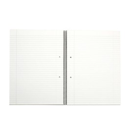 RHINO A4+ College Pad Notebook, 140 Page / 8mm Lined with Margin Writing Book, 1 Pack, Spiral Wirebound Pad, Education & Office Stationery Supplies