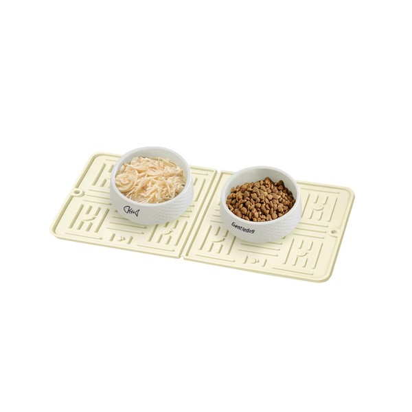 Gentledog Waterproof Dog Food Mat, Anti-Slip Raised Edge Silicone Pet