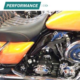 rewmtermoto Motorcycle Air Deflector Heat Shield Fit for Harley Touring Road Glide Electra Glide Road King Street Glide 2001-2008 (Black)