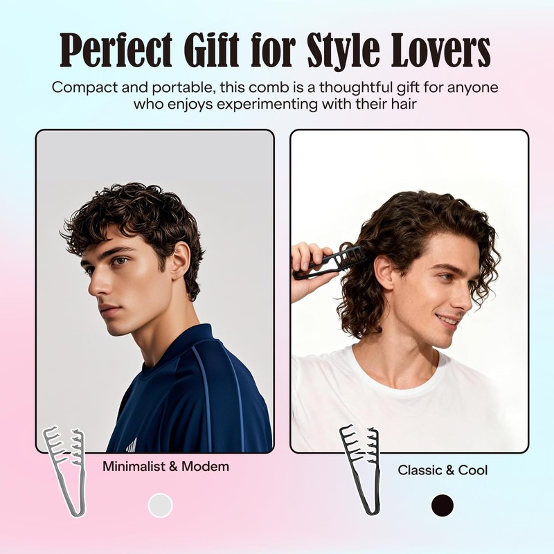 Texture Comb for Men and Women, Volumizing Wide Tooth Comb