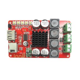 DollaTek TPA3116 2X50W Bluetooth Digital Amplifier Board with Remote Control, Supports FM Radio/TF Card/USB Recording Game 8~26V DC for Headphones HIFI Amplifier Main Theatre