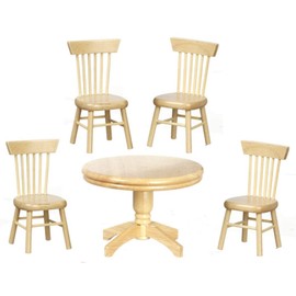 Aztec Imports, Inc. Table with 4 Chairs Oak