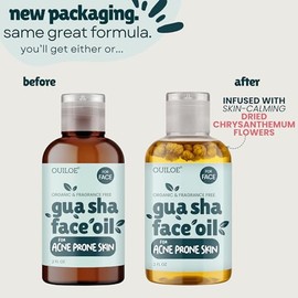 Aceite facial Gua Sha para piel propensa al acné, aceite facial no comedogénico para Gua Sha, aceite de masaje facial no graso, sin perfume, ligero, n