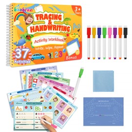 Baobrava Busy Book for Toddlers 3-8 - 37 Handwriting Practice & Tracing Books for Kids, Outdoor Activities for Kids, Montessori Toys, Preschool Learning Activities