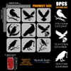FINGERINSPIRE 9PCS Crow Painting Stencil with Paint Brush 15x15cm