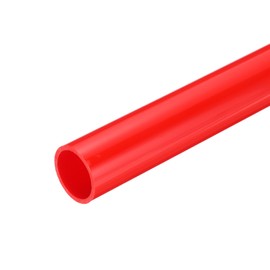 MECCANIXITY 1.3 Inch PVC Rigid Tube Round Pipe Tubing Hardware Tubing 27.2mm ID 32mm OD 330mm/13 Red High Impact for Water Pipe Crafts