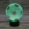 3D Visual Soccer Night Lamp USB LED Touch Football Shaped